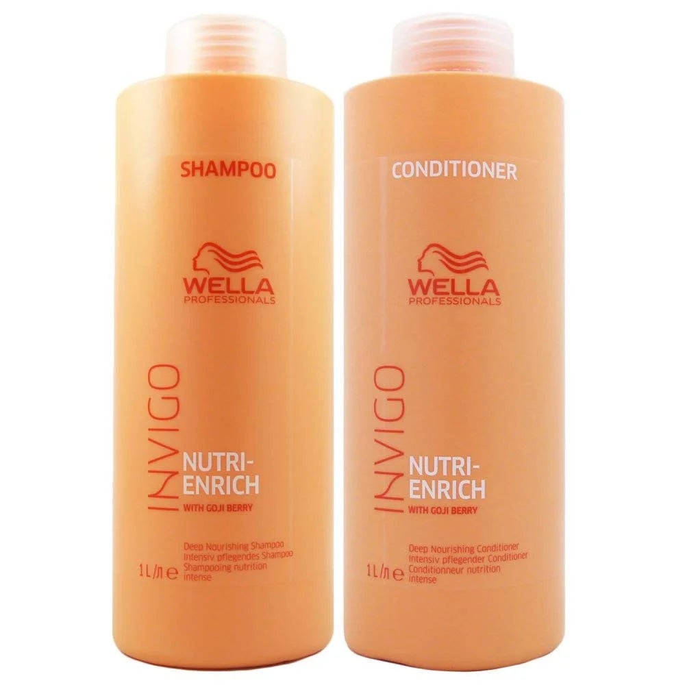 Wella Invigo Nutri-Enrich Deep Nourishing Shampoo and Conditioner Liter Duo 33.8 Oz
