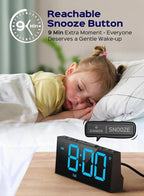 Alarm Clock for Heavy Sleepers, Digital Alarm Clock for Bedroom, Adjustable Brig