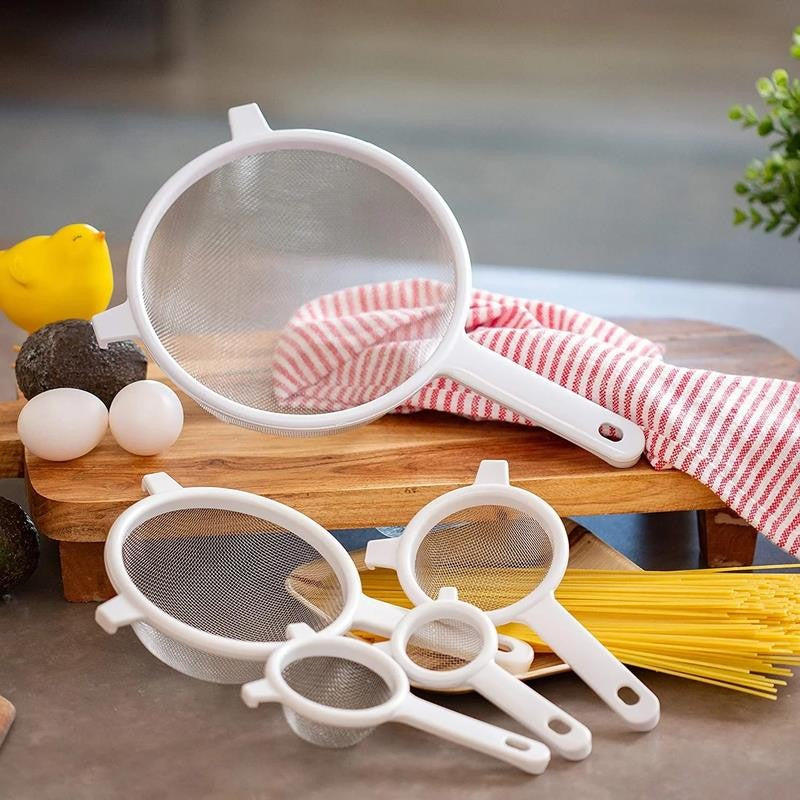 4" Diameter Stainless Steel Mesh Strainer - Great for Straining Baking Ingredien