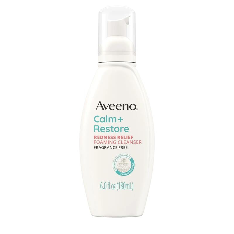 Calm + Restore Redness Relief Face Wash, Foaming Facial Cleanser, 6 Oz