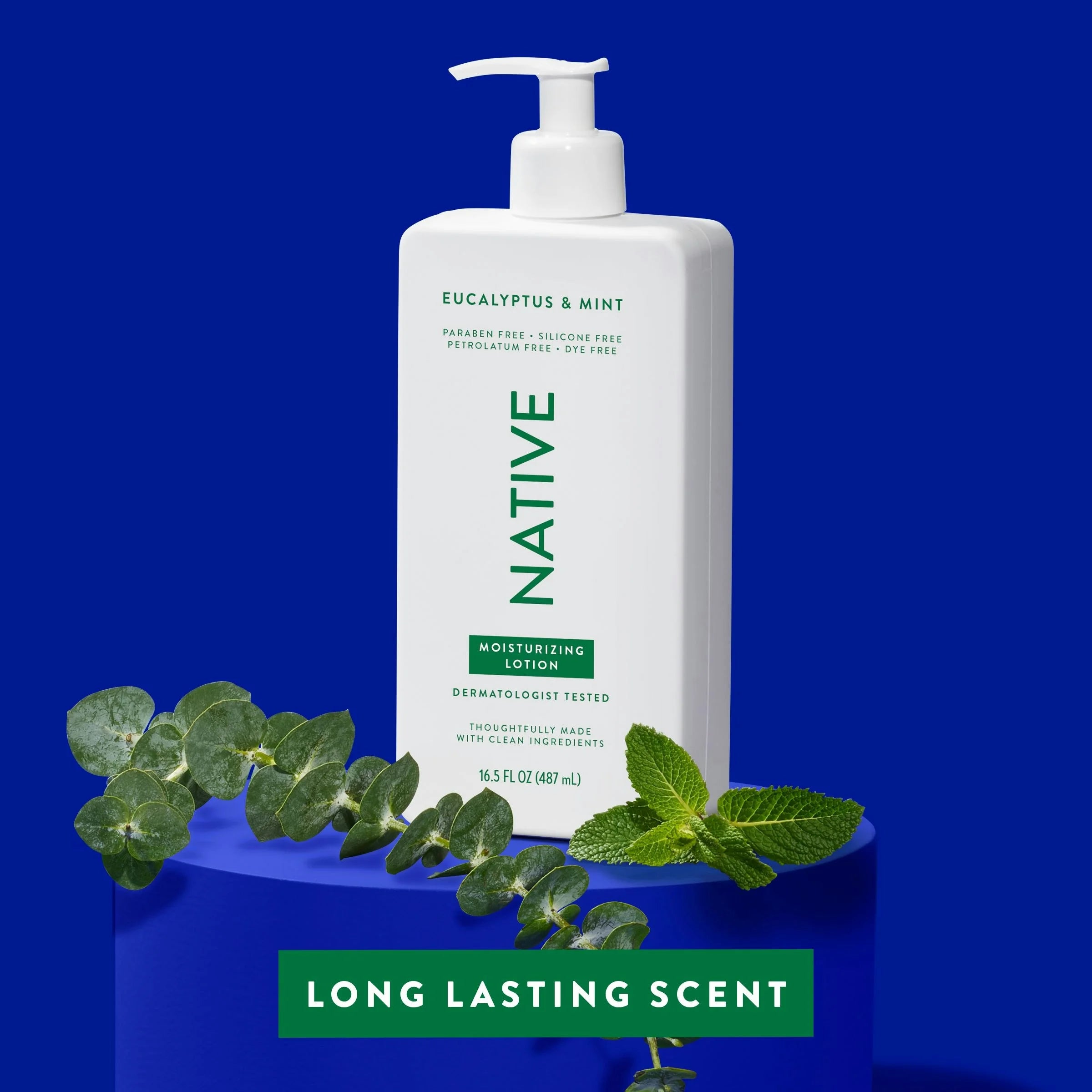 Native Moisturizing Hand & Body Lotion, Eucalyptus & Mint, Paraben Free, for Women and Men, 16.5 Fl Oz