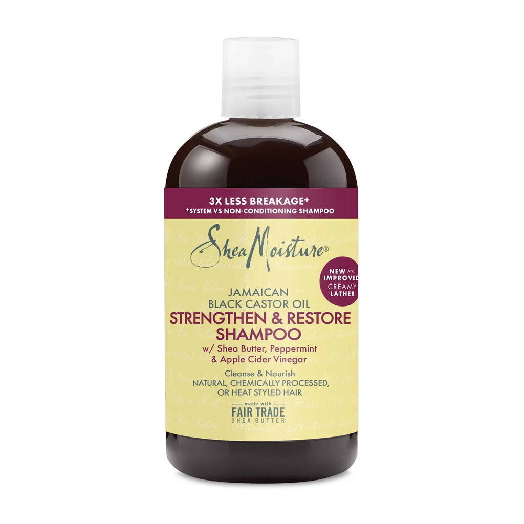 Sheamoisture Jamaican Black Castor Oil Strengthen & Restore Shampoo and Conditioner Set, 13 Oz 2 Count