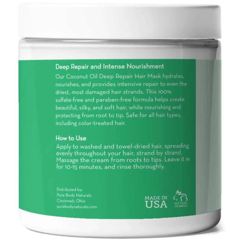 Coconut Oil Deep Repair Hair Mask, 8.8 Fl Oz, By