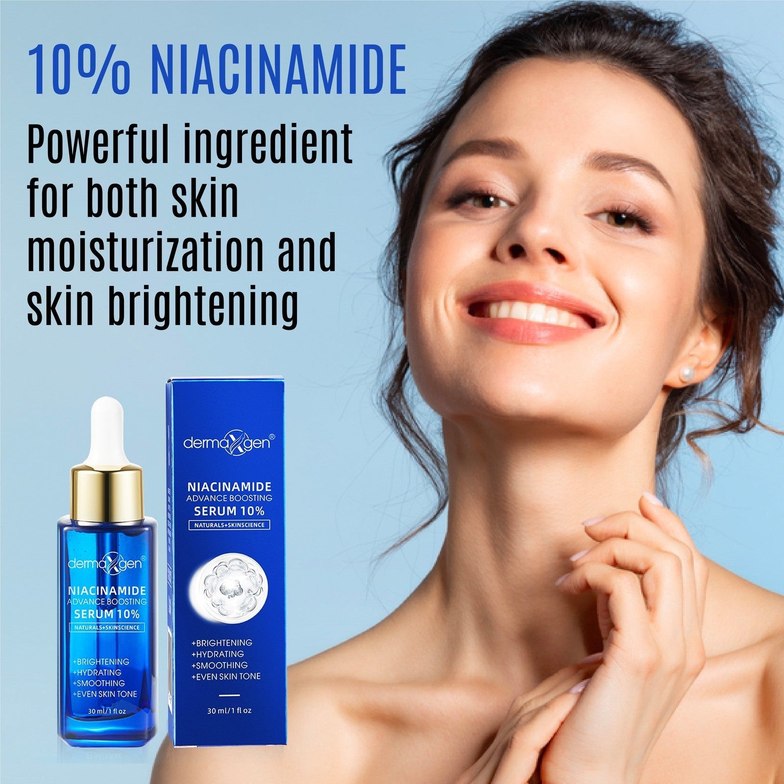 10% Niacinamide Serum for Smooth, Bright & Youthful Skin, Pore Reducer + Uneven