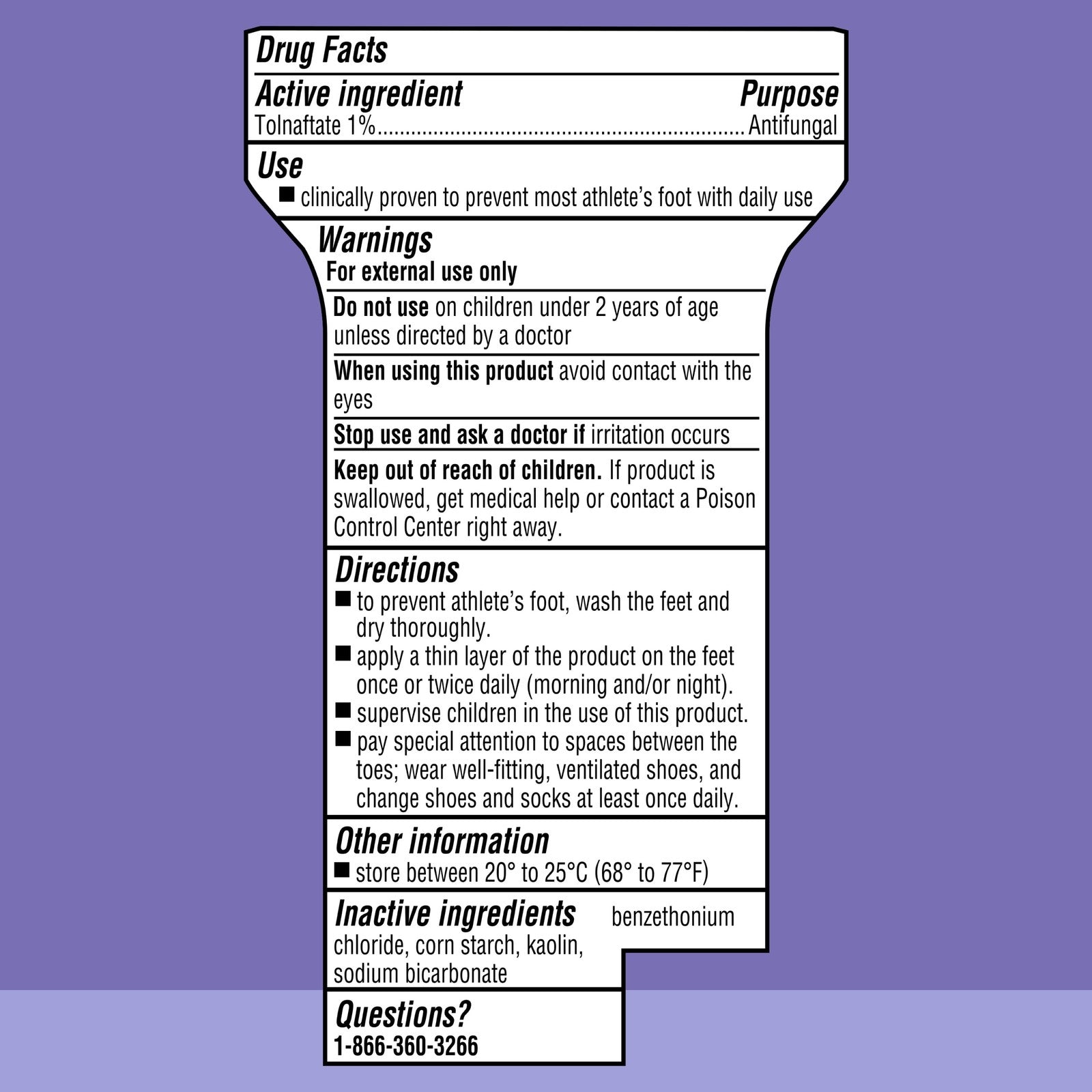 Athlete'S Foot Daily Prevention Medicated Foot Powder, 3 Oz