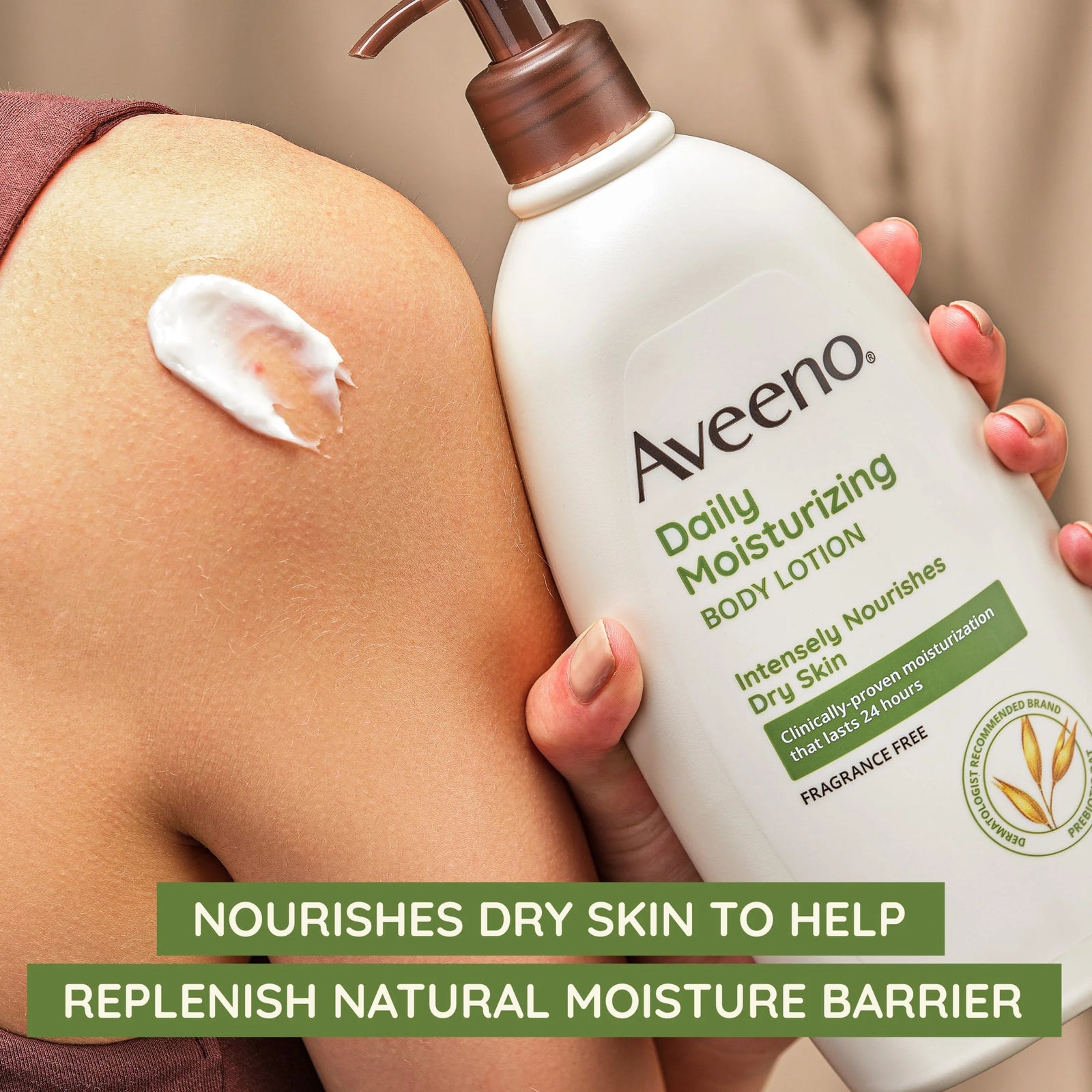Daily Moisturizing Body Lotion with Oat for Dry Skin, 12 Fl Oz