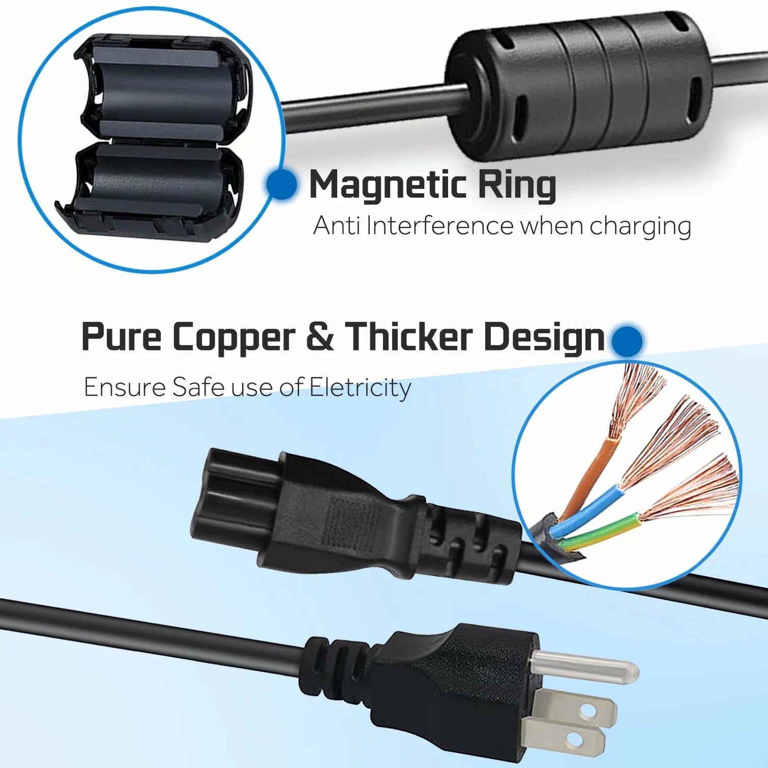 USB-C Power Adapter Charger for Acer Chromebook 15 CB515-1HT-P39B CB515-1HT-C2AE CB515-1HT-P6W6 CB515-1H-C3MD