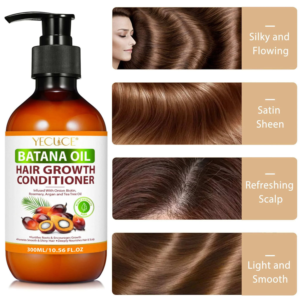 Batana Oil Conditioner for Men and Women Daily Hair Care, for Curly & Straight Hair 300Ml