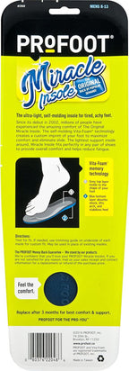, Miracle Insole, Mens 8-13, 1 Pair Pack of 2