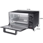 4 Slice Toaster Oven with 3 Settings, Includes Baking Rack and Pan, Black, New