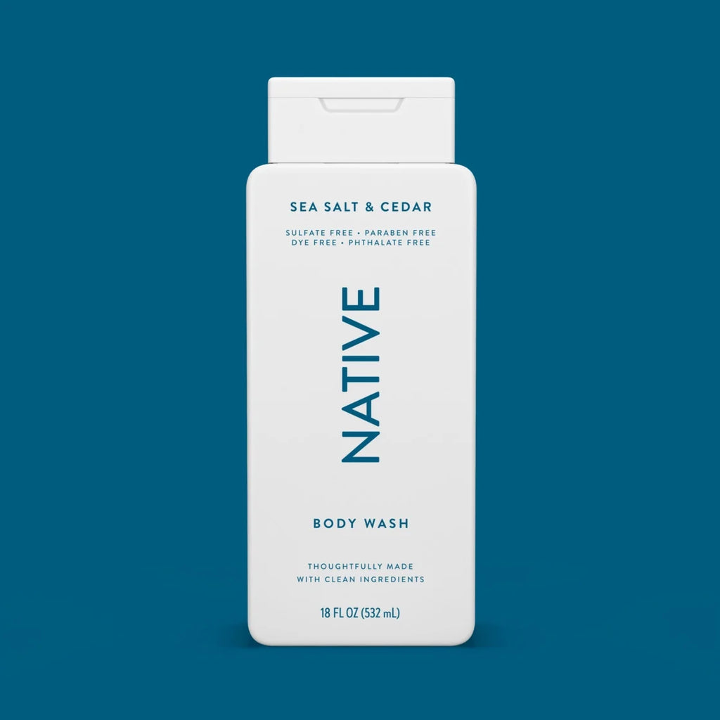 Native Sea Salt & Cedar Body Wash 18Oz