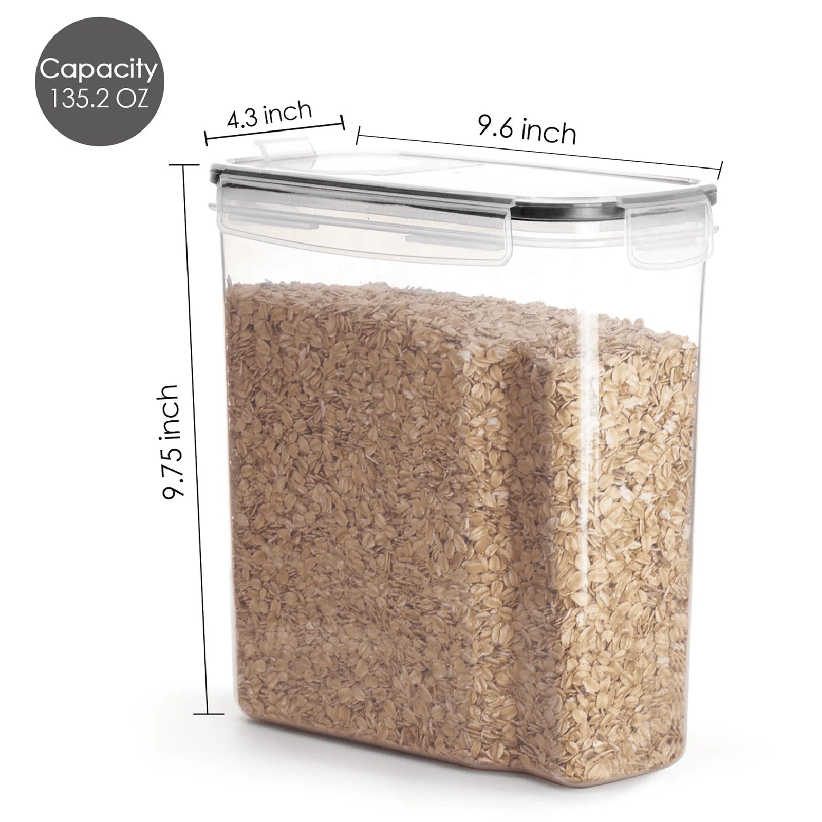 Cereal Storage Container Set of 4, Airtight Food Storage Containers, 135.2 Fl O