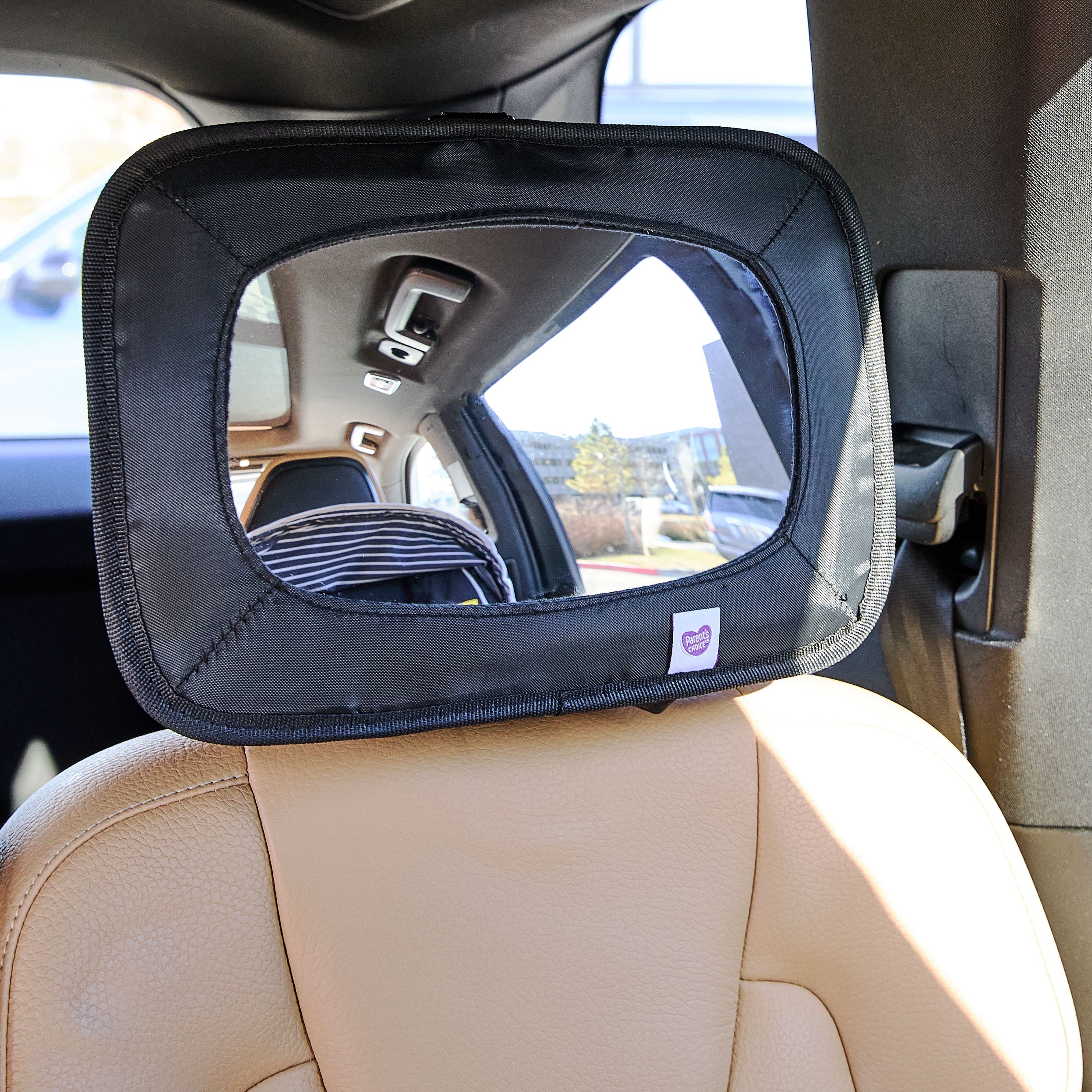 Parent'S Choice'S Wide View Baby Car Mirror, Crash-Tested, Black, Unisex, for Child