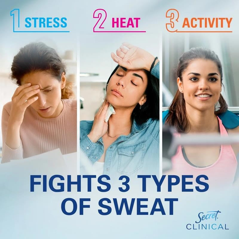 Clinical Invisible Solid Antiperspirant and Deodorant for Women, Stress Response