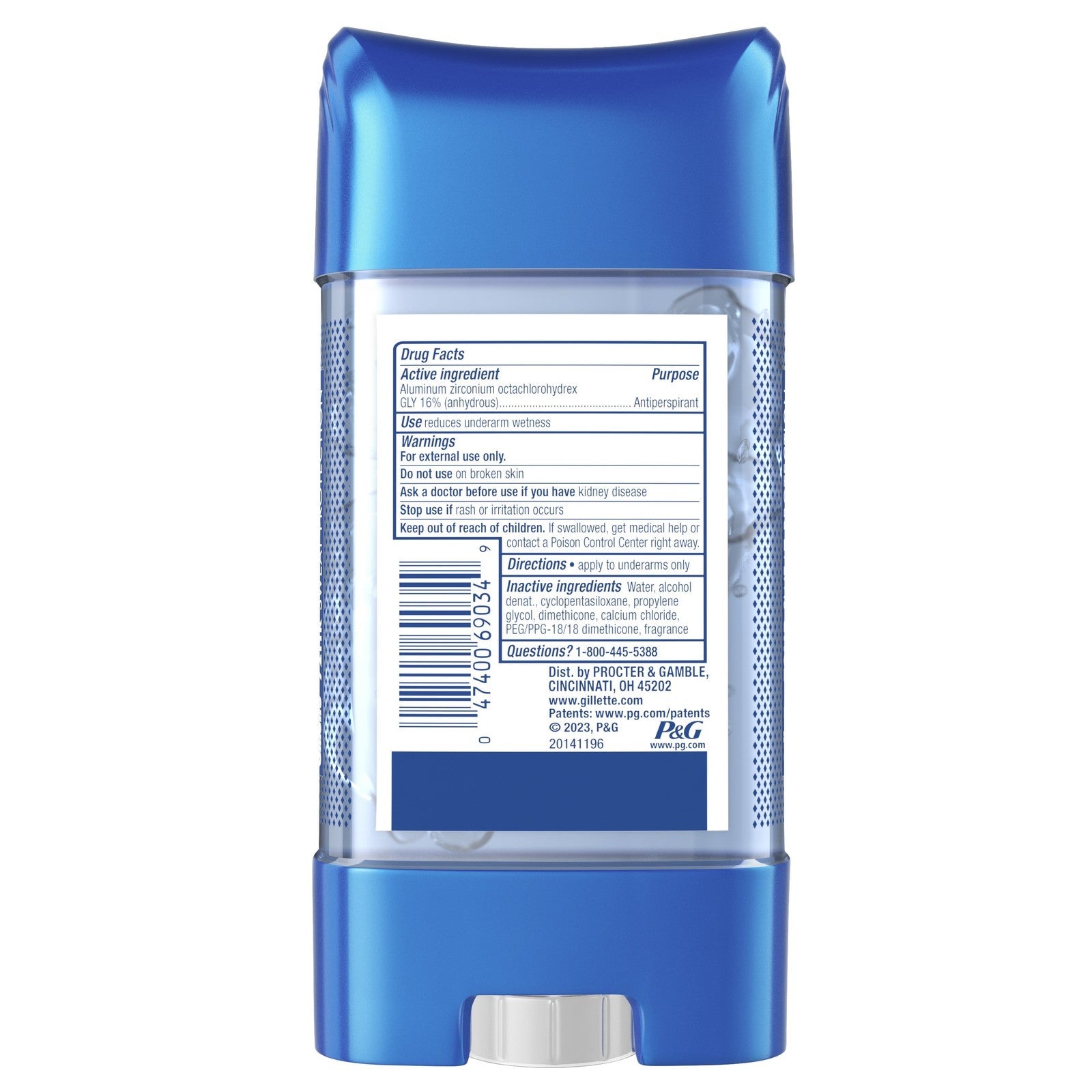 Clear Gel Antiperspirant and Deodorant for Men Tropical Breeze Scent 3.8 Oz