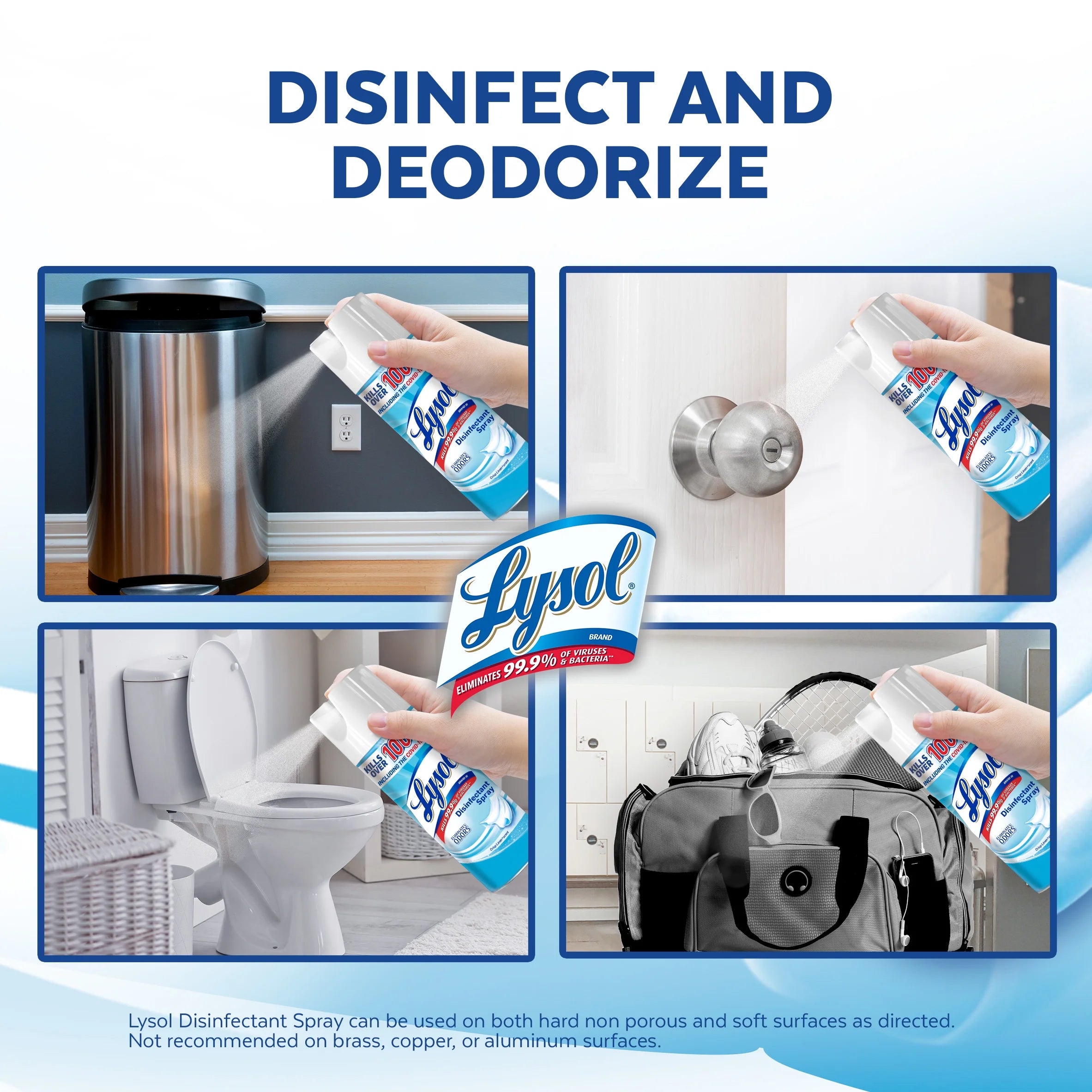 Lysol Disinfectant Spray for Sanitizing Antibacterial Disinfecting, Crisp Linen, 12.5 Fl Oz