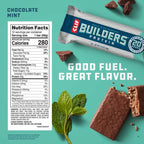 CLIF Protein Bars Chocolate Mint Flavor, Plant Protein, Gluten Free Bars, 12Ct