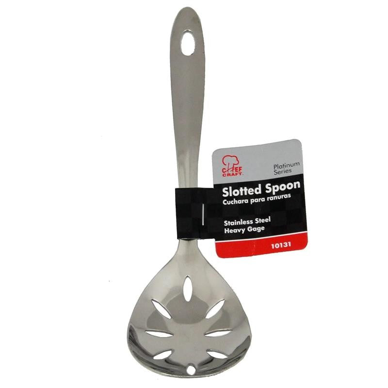 9.5" Stainless Steel Slotted Serving Spoon with Sleek Mirror Finish
