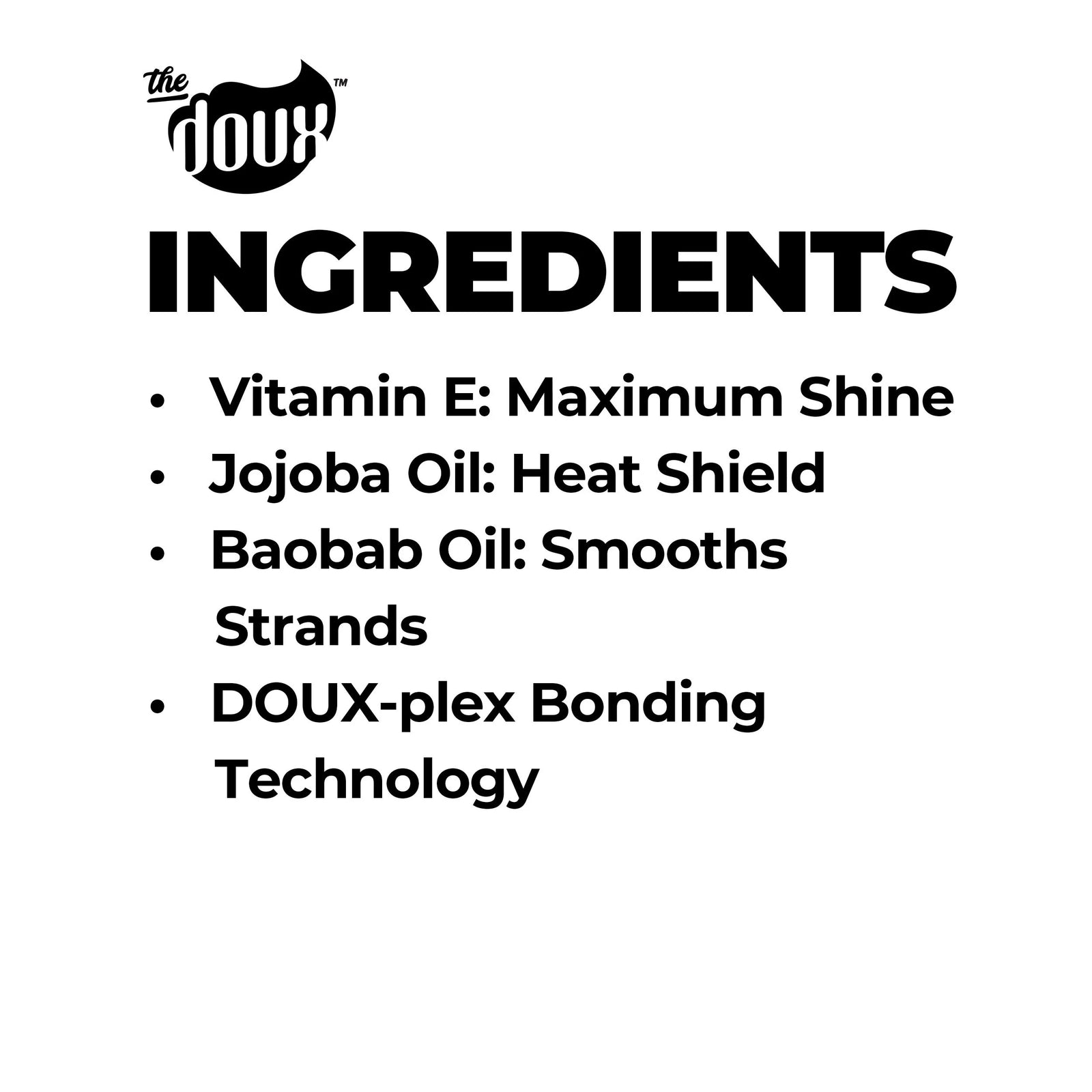 Doux Drops Bonding Polish Heat Protectant Serum 4 Oz., All Hair Types, Moisturiz