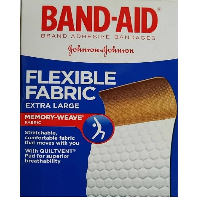 Brand Adhesive Bandages Flexible Fabric Memory-Weave XL 10Ct