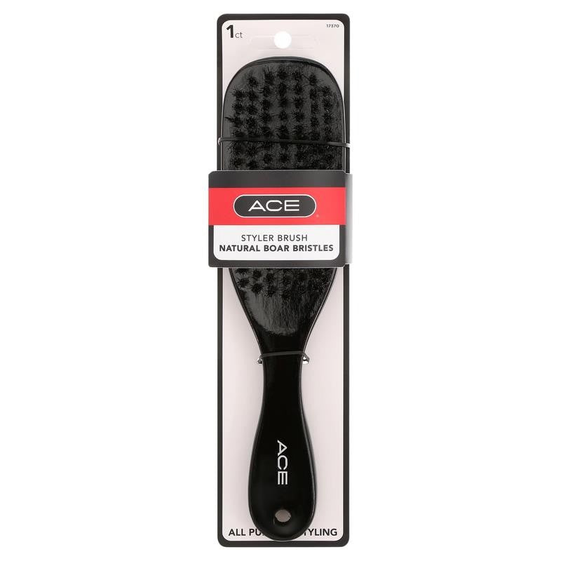 Ace Wood Natural Boar Bristles Styler Everyday Brush