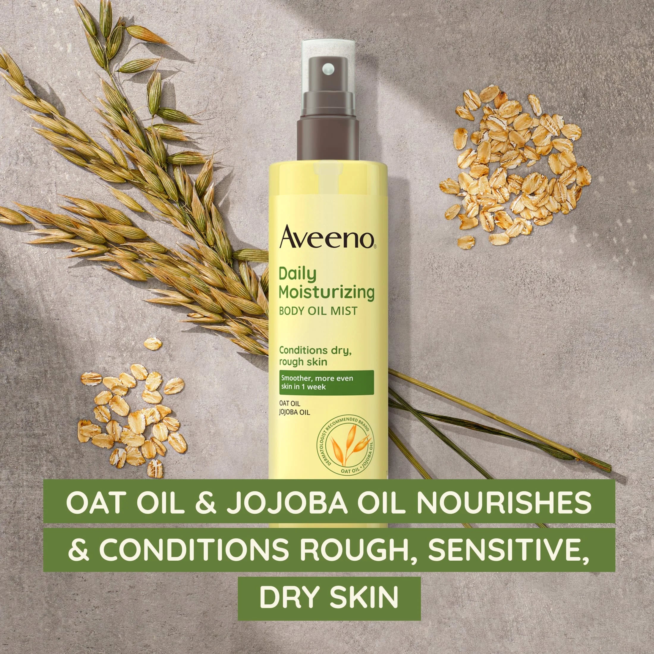 Aveeno Daily Moisturizing Body Oil Mist with Oat Oil, 6.7 Fl. Oz