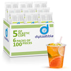 600 Pack 5 Oz Clear Plastic Drinking Cups