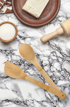 Edge Bamboo Utensils 12 Piece Set Including Caddy for Cooking Slotted Spoon, Turner, Fork, Mint