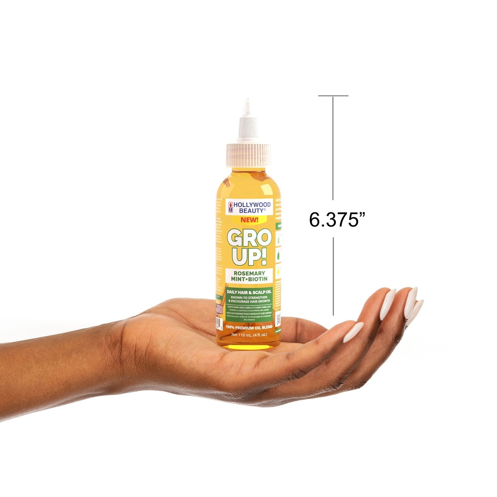 Gro up Rosemary, Mint and Biotin Daily Hair & Scalp Oil, 4 Fl Oz, All Hair Types