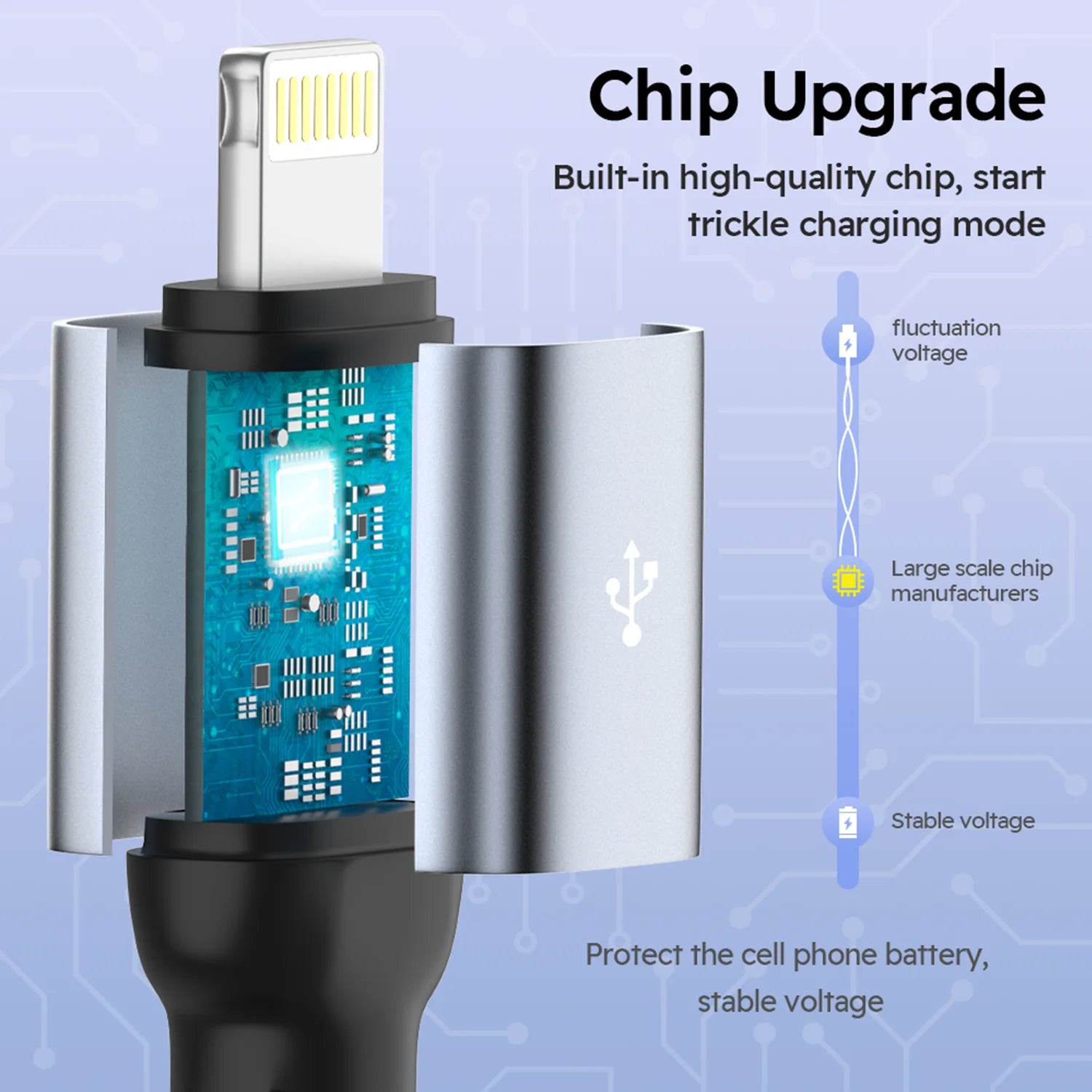 Firsting 4FT 100W 3-In-1 USB Charger Cord Phone Charging Cable Fast Charging Data Cable 2PCS Black