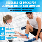 Gel Ice Packs for Injuries Reusable Hot Pack & Cold Pack Compress for Injury, Pa