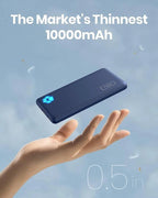 10000Mah Power Bank, Slimmest 15W Portable Charger,Usb C In&Out High-Speed Charg