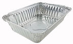 2 1/4 Lb. Oblong Deep Aluminum Foil Take-Out Pan with Board Lid Disposable Conta