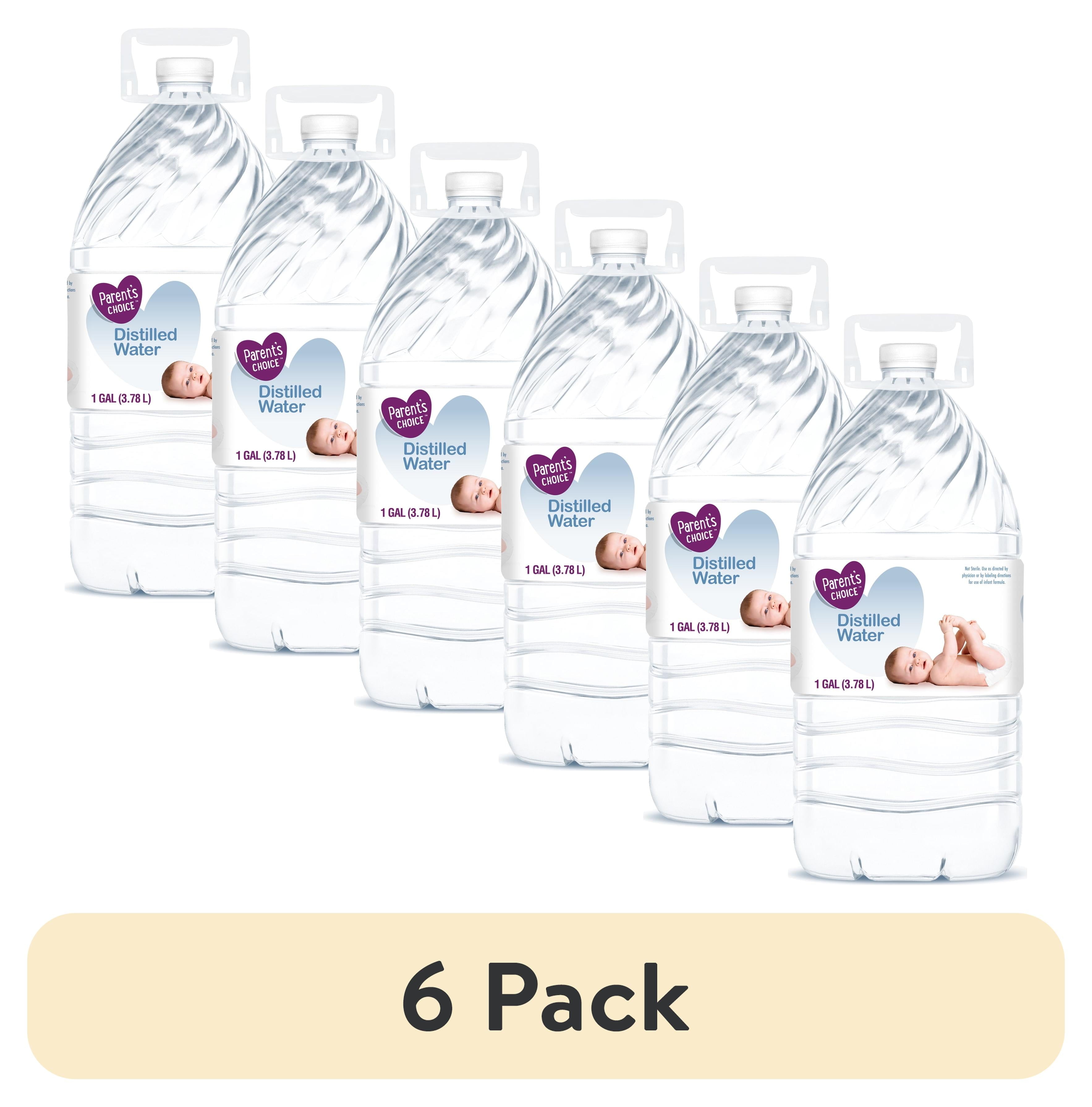 (6 Pack) Parent'S Choice Distilled Water, 1 Gallon Bottle
