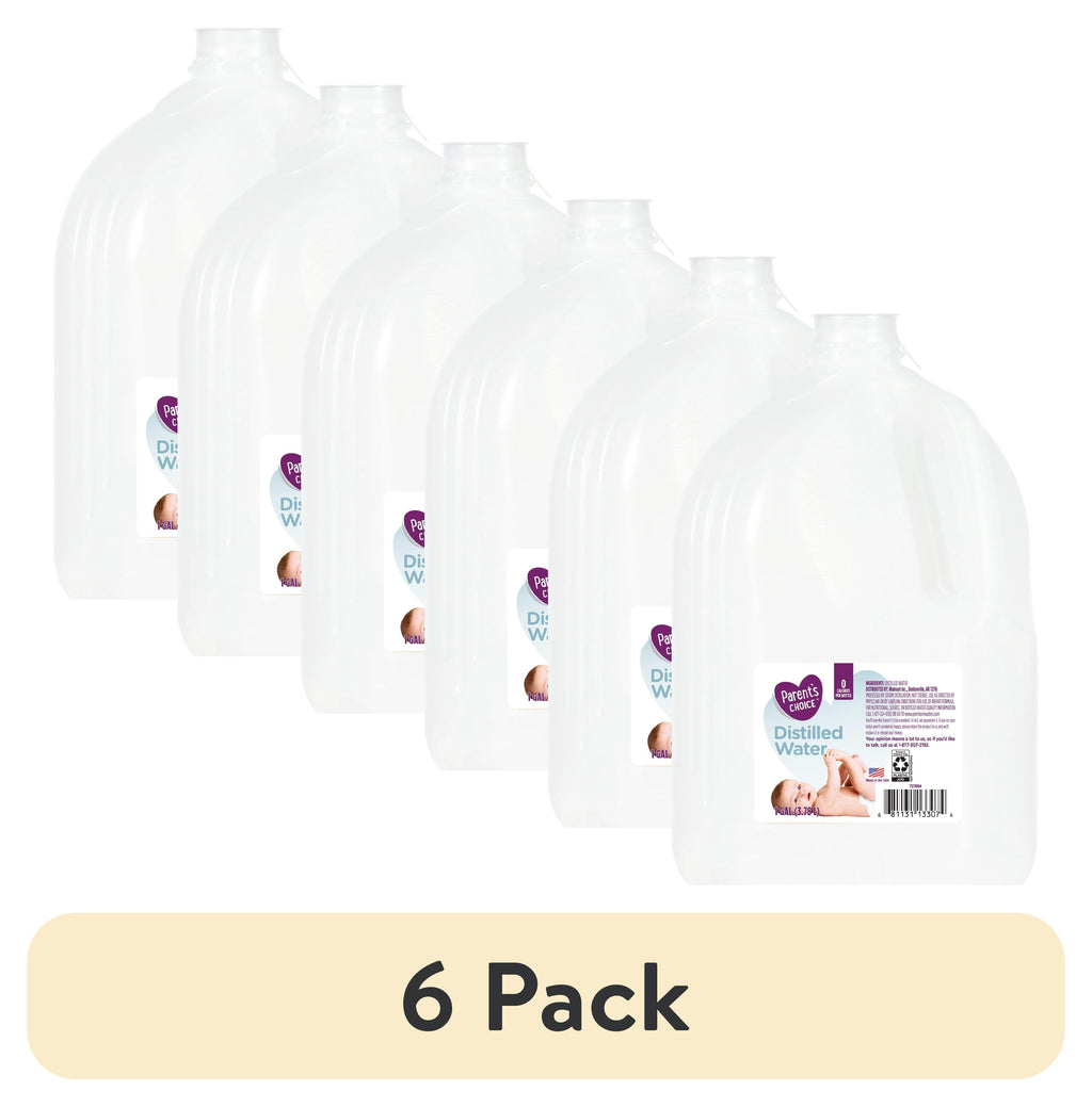 (6 Pack) Parent'S Choice Distilled Water, 1 Gallon