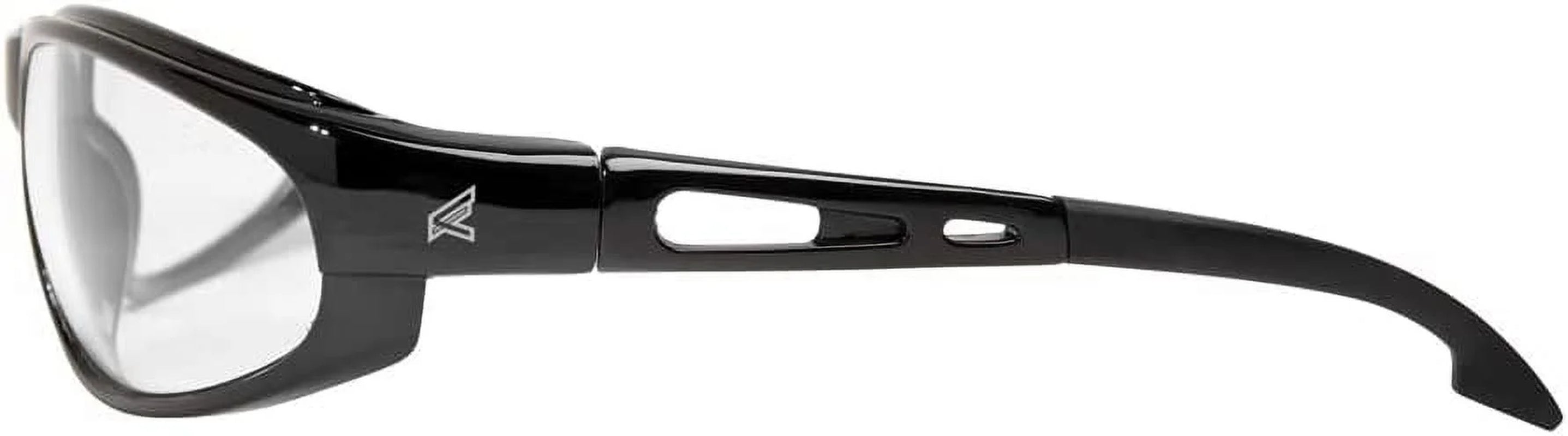 Edge Eyewear Safety Glasses, Clear, Black SW111