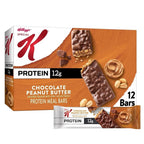 Chocolate Peanut Butter Chewy Protein Meal Bars, 12G Protein Snacks, 19 Oz, 12 C
