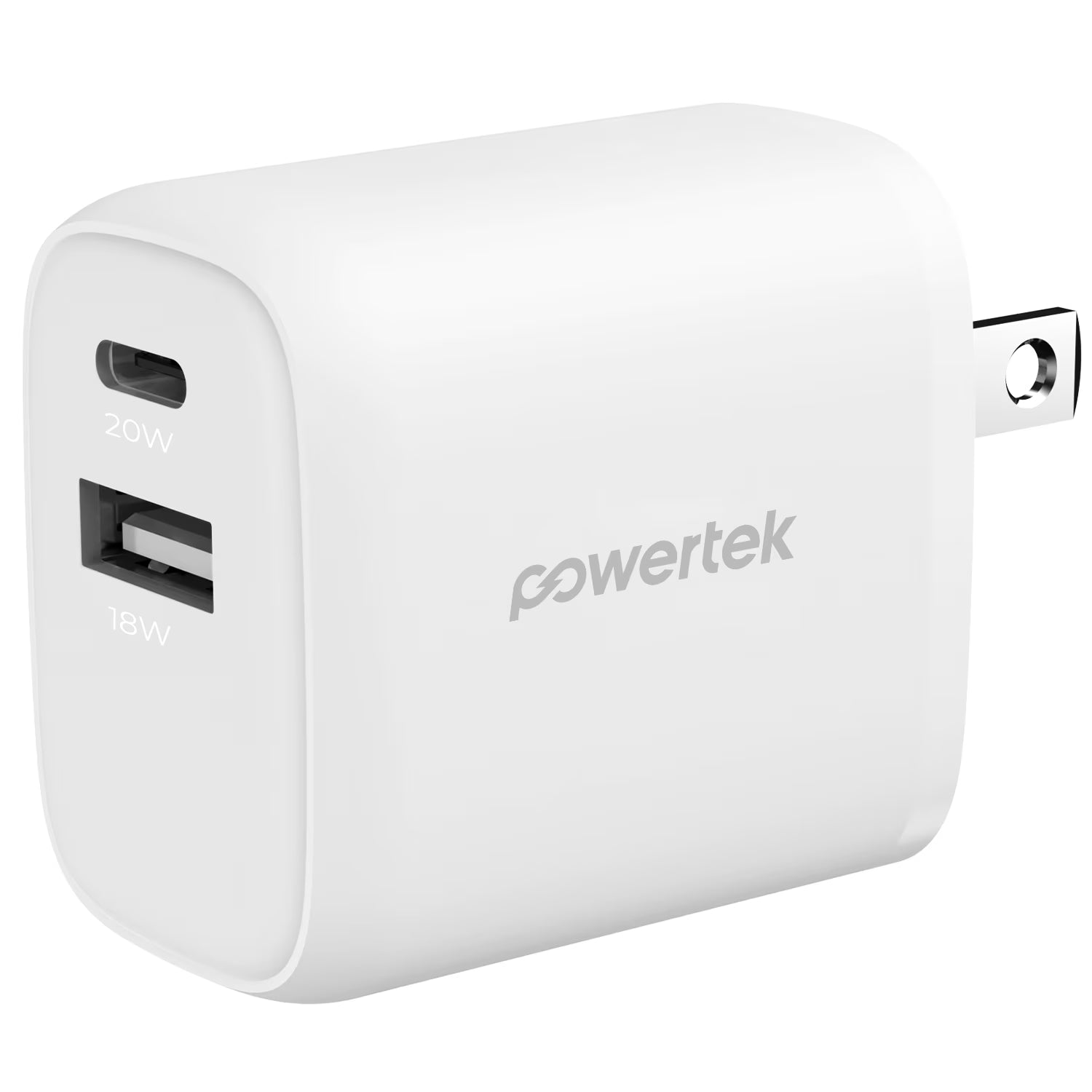 Liquipel Powertek Neon 20W Combo Wall Charger - White