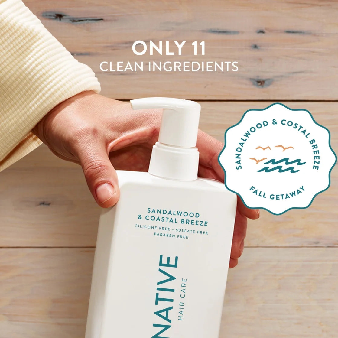Native Limited Edition Sandalwood & Coastal Breeze 2-In-1 Shampoo & Conditioner 16.5 Oz