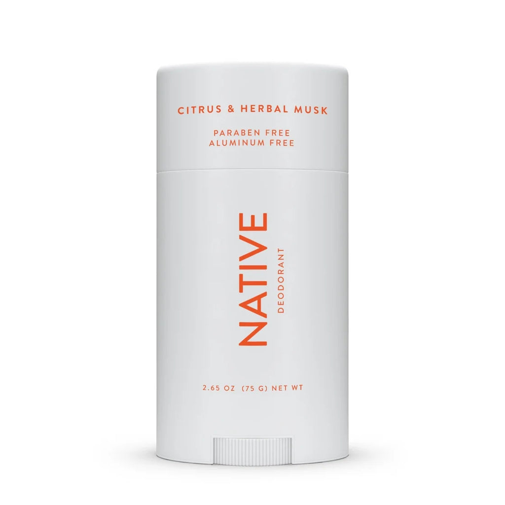 Native Deodorant, Aluminum Free, Citrus & Herbal Musk, Deodorant for Men and Women, 2.65 Oz