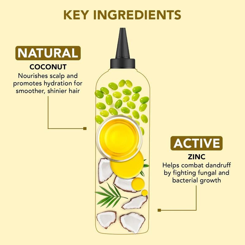 Coconut & Zinc Pyrithione Hair Oil (6.7 Fl Oz) | Moisturizing and Nourishing Hai