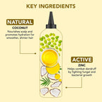 Coconut & Zinc Pyrithione Hair Oil (6.7 Fl Oz) | Moisturizing and Nourishing Hai