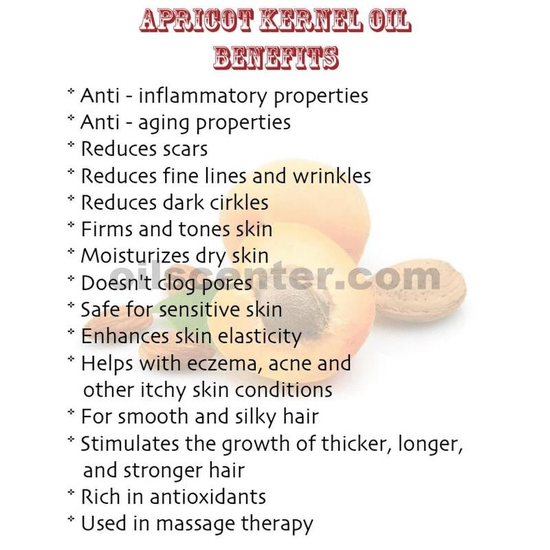 Apricot Kernel Oil Unrefined Organic Virgin Cold Pressed Raw Natural Pure 2 Oz