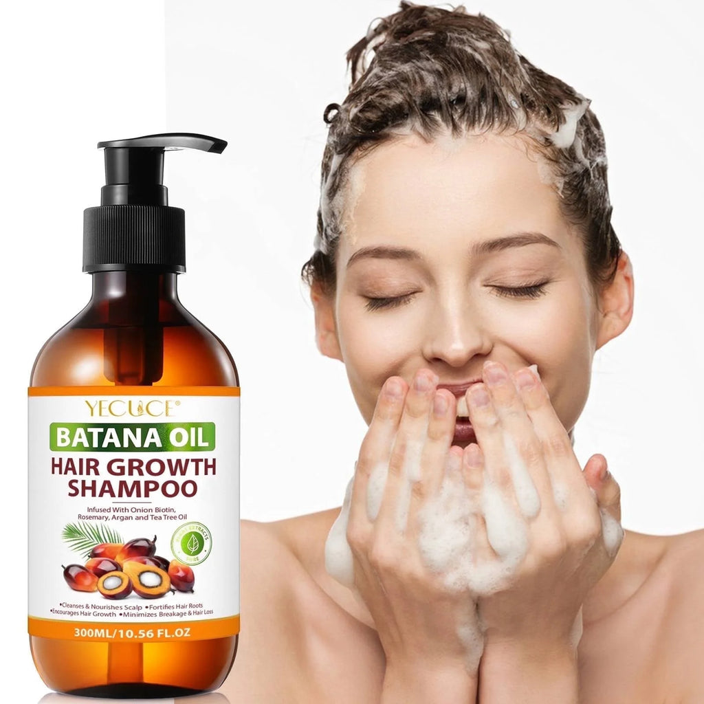 Batana Oil Shampoo,Pure Natural,Deep Cleansing Scalp,Reduces Hair Breakage,300Ml