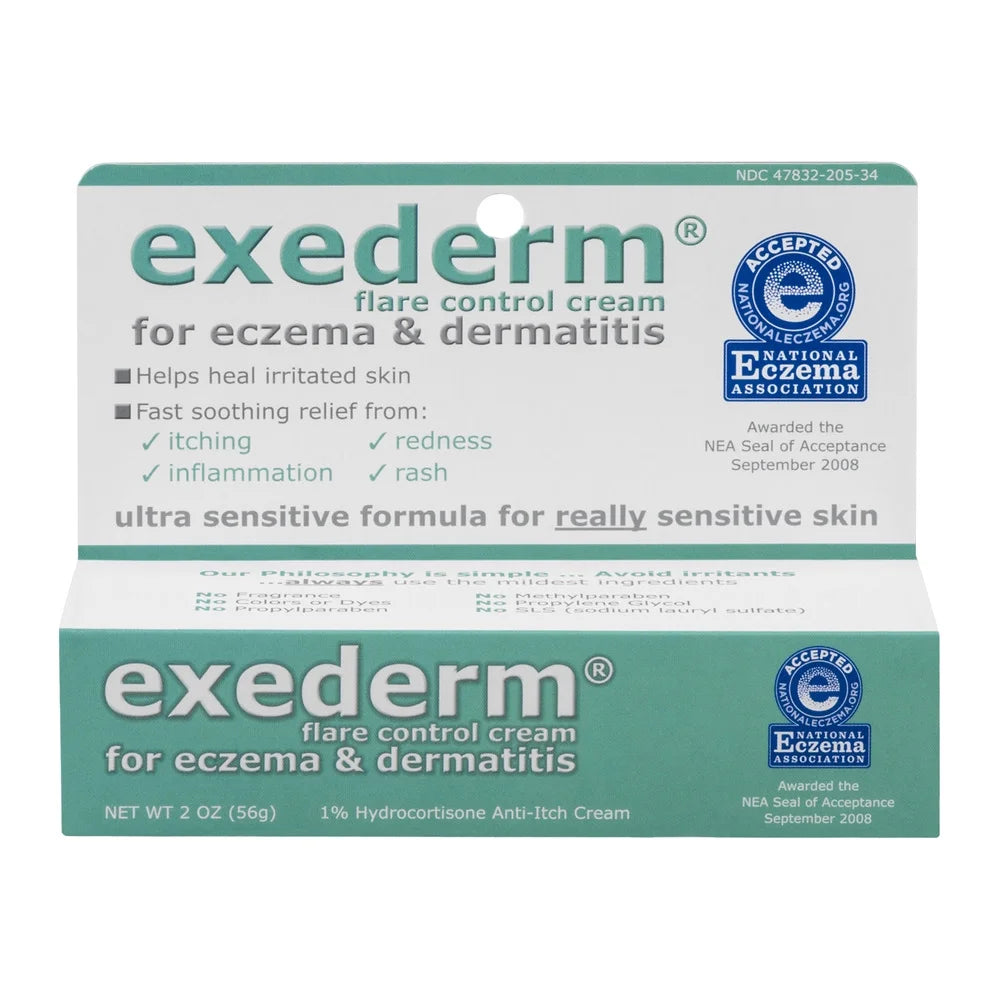 Exederm Flare Control Cream for Eczema & Dermatitis, 2.0 OZ