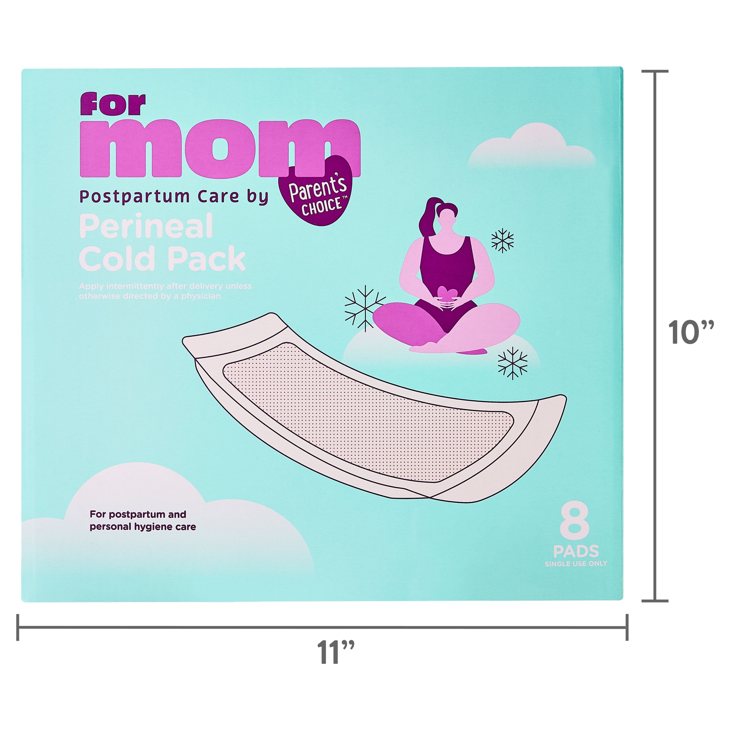 Parent'S Choice Postpartum Care Perineal Cold Pack Ice Pads, Maxi, 8 Count