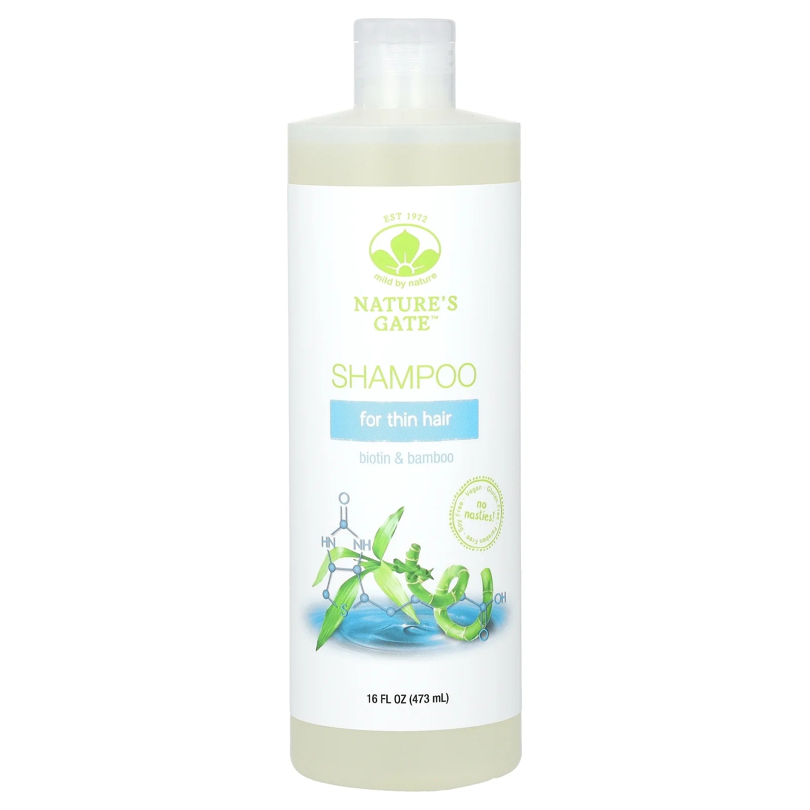 (Nature'S Gate), Biotin & Bamboo Shampoo for Thin Hair, 16 Fl Oz (473 Ml)