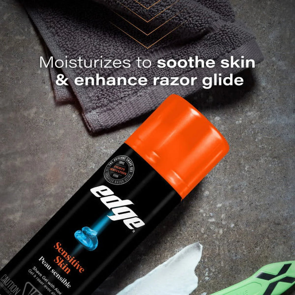 3 Pack - Edge Shave Gel, Sensitive Skin with Aloe 2.75 Oz