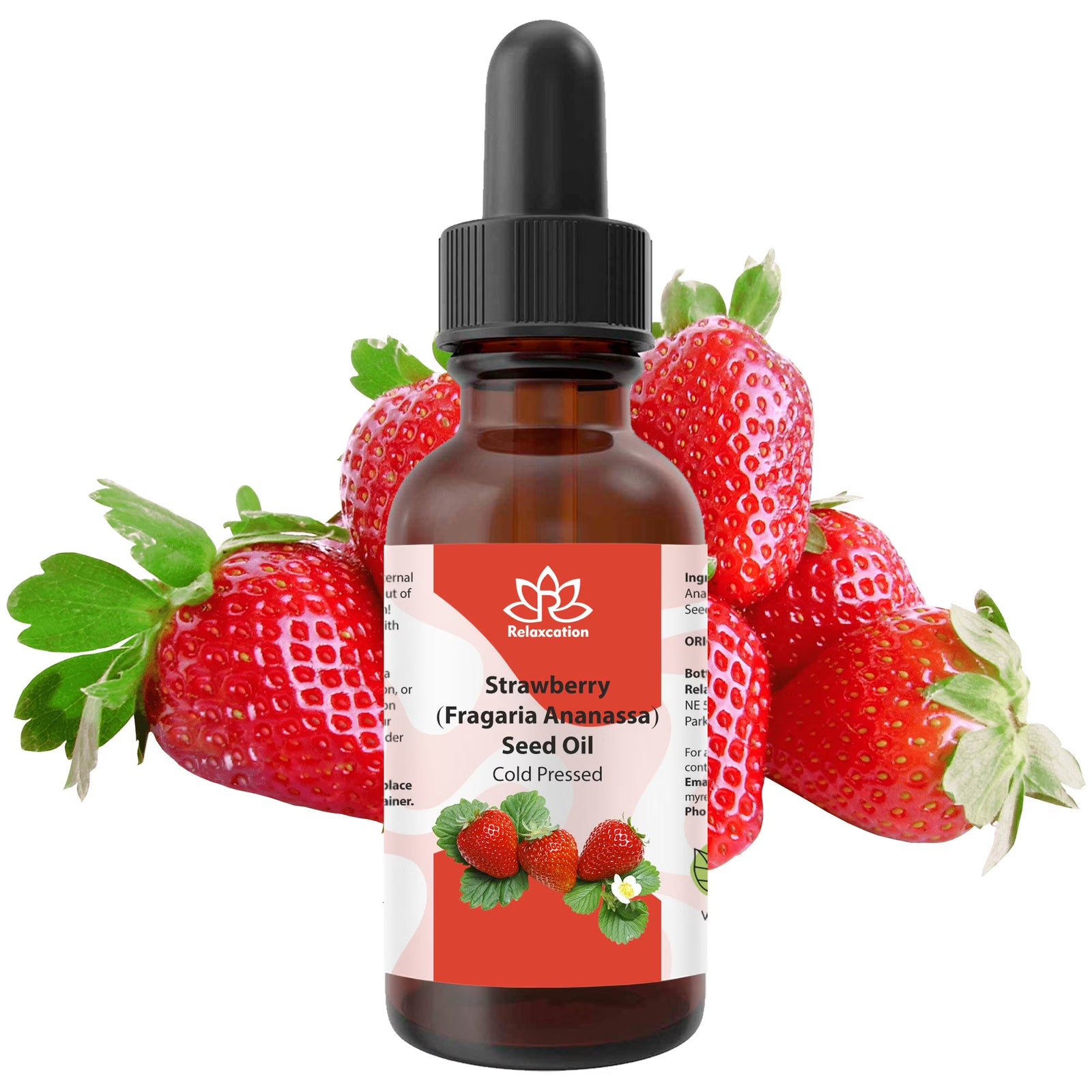 100% Pure Strawberry Seed Oil – Cold Pressed, Natural Moisturizer for Skin, Hair