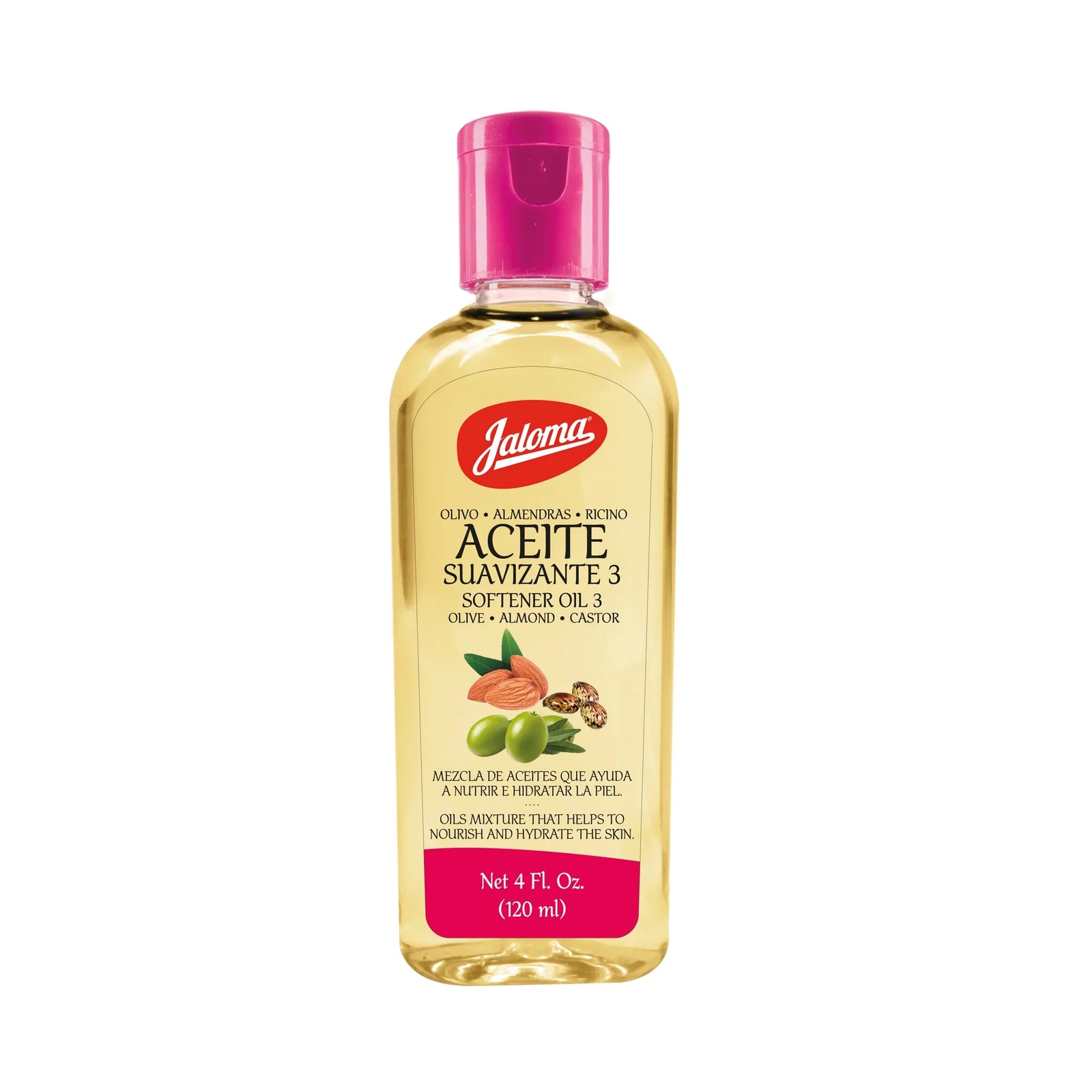 Aceite 3 Olive Almond & Castor Oil for All Hair Types, 4 Fl Oz